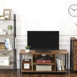 Comoda TV cu rafturi stil industrial brown