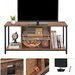 Comoda TV cu rafturi stil industrial brown